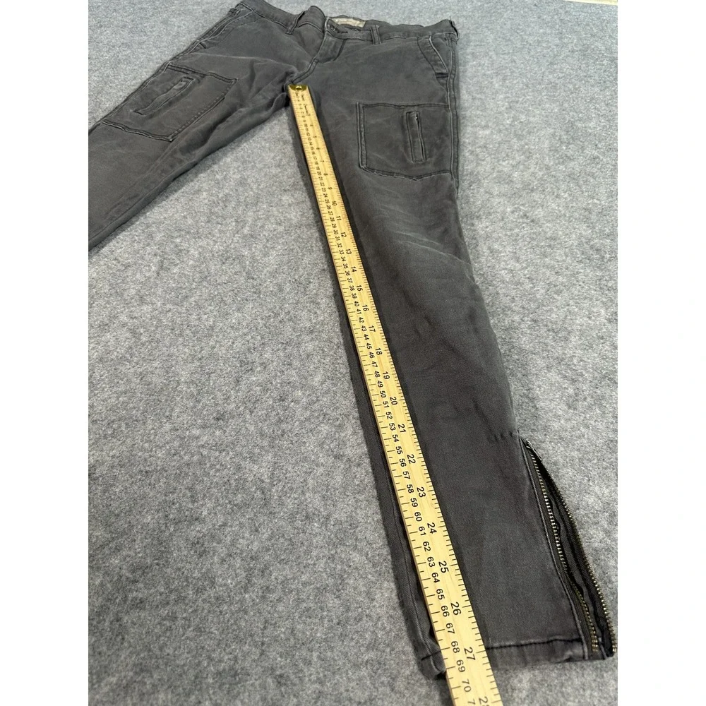 Banana Republic Skinny Fit Cargo Pants 2 Grey Ankle Zip Utility‎